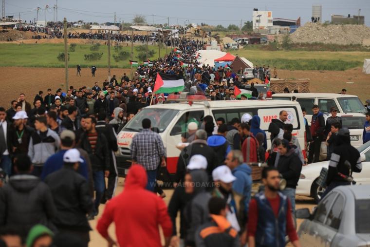مسيرة العودة شرق غزة 