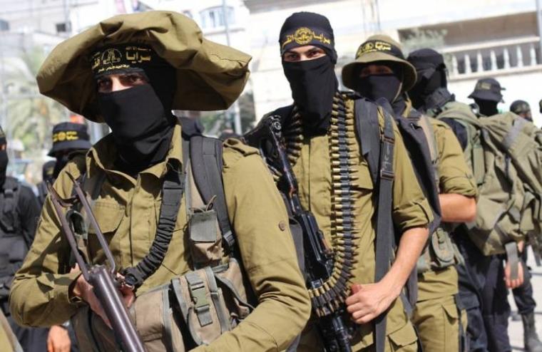 عناصر سرايا القدس الجناح العسكري لحركة الجهاد الاسلامي