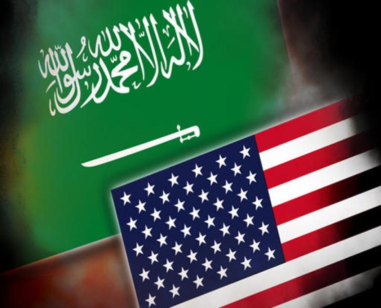 علم الولايات المتحدة الامريكية و العلم السعودي