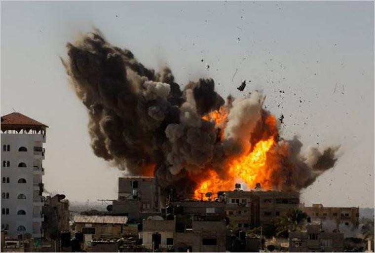 القصف الاسرائيلي لغزة خلال العدوان