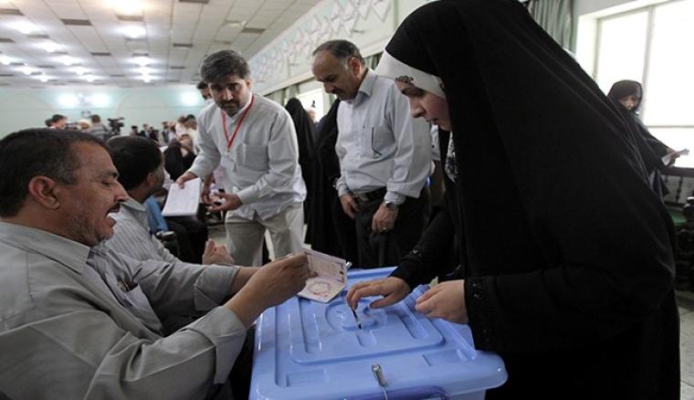 مشهد من الانتخابات الايرانية السابقة (صورة أرشيفية)