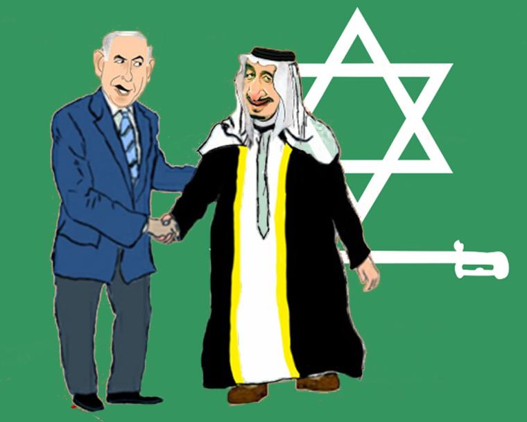 اسرائيل والسعودية (كاريكاتير)