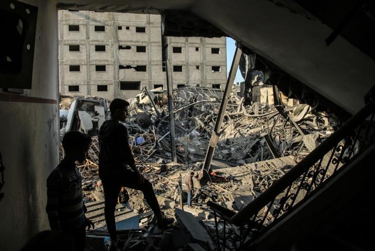 صورة أرشيفية من قصف الاحتلال لاحد المباني في قطاع غزة