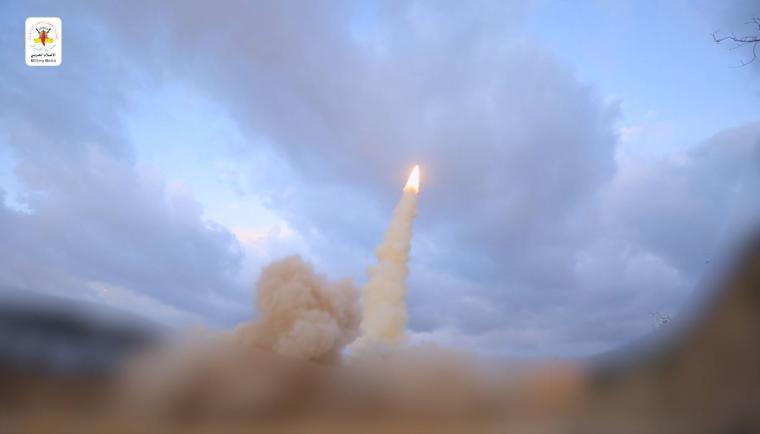 اطلاق صاروخ من غزة (ارشيف)