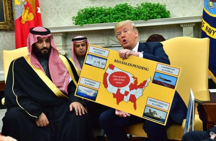 دونالد ترامب الرئيس الامريكي وولي العهد السعودي محمد بن سلمان