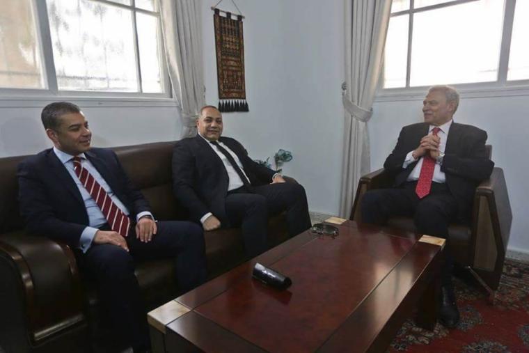 الوفد الأمني المصري يلتقي نائب رئيس الوزراء زياد أبو عمر