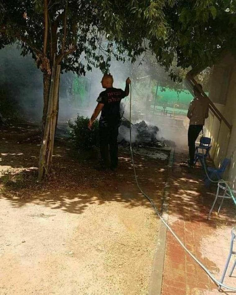 حريق مبنى تعليمي بسديروت بسبب حريق البالونات الحارقة
