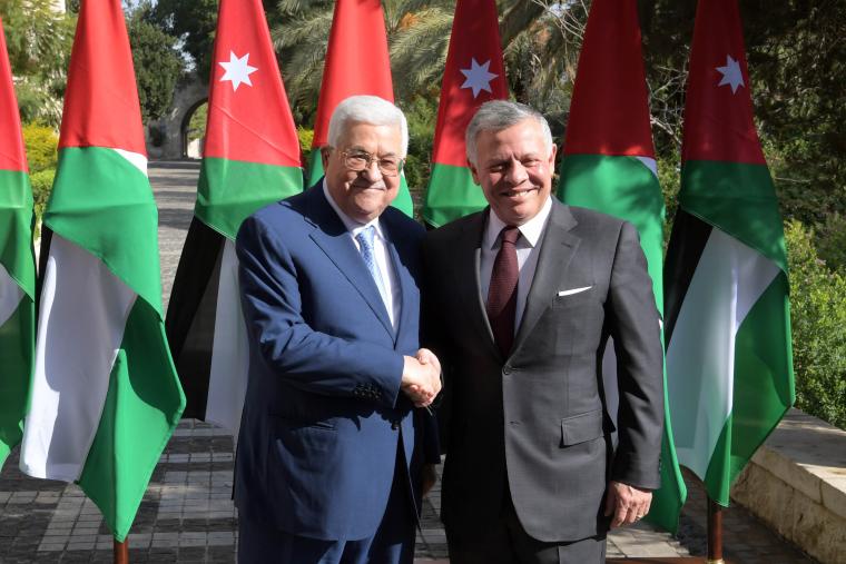 رئيس السلطة محمود عباس والملك الأردني عبد الله الثاني.JPG