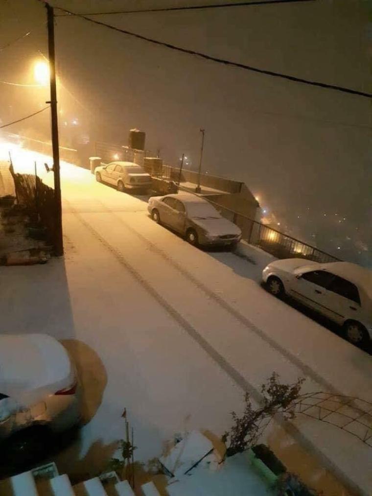الثلوج على بلدة مجدل شمس 