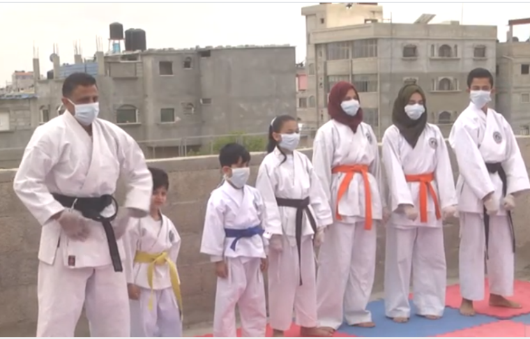 تدريب لعبة الكاراتيه المدرب خالد الشيخ عيد