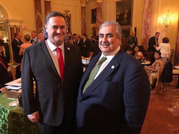 وزير خارجة البحرين مع "إسرائيل كاتس"