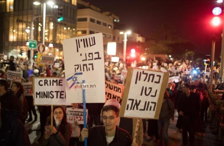 يهود يتظاهرون للمطالبة برحيل نتنياهو