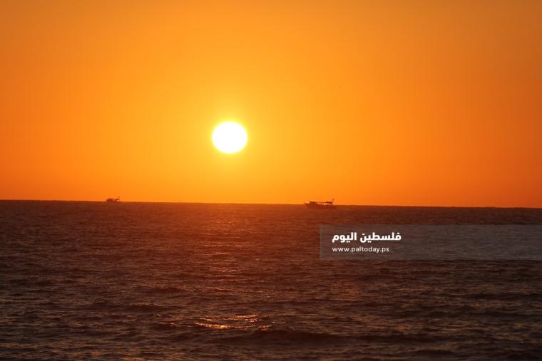 ‏‏‏‏منظر خلاب مع غروب الشمس غرب غزة  (4).JPG