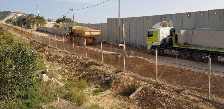 جدار اسرائيلي على حدود لبنان 