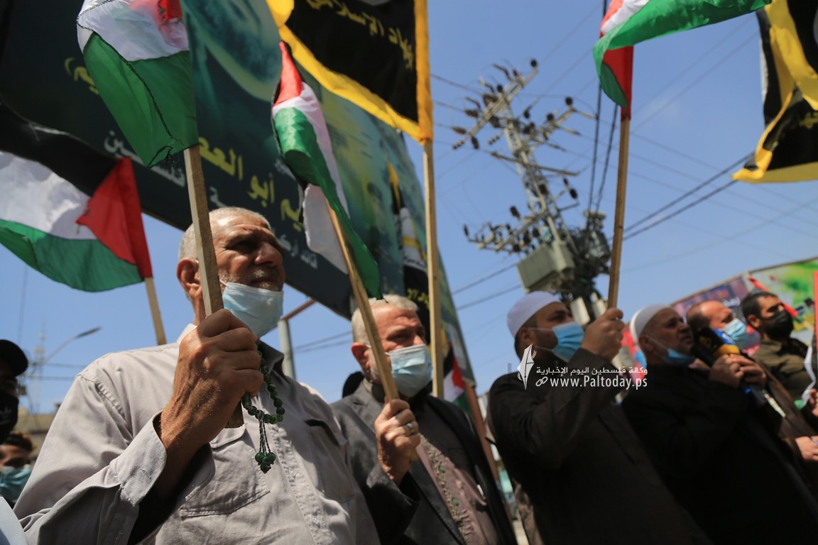 الجهاد الإسلامي في غزة تنظم وقفة اسنادية للمرابطين في المسجد الأقصى (20).JPG