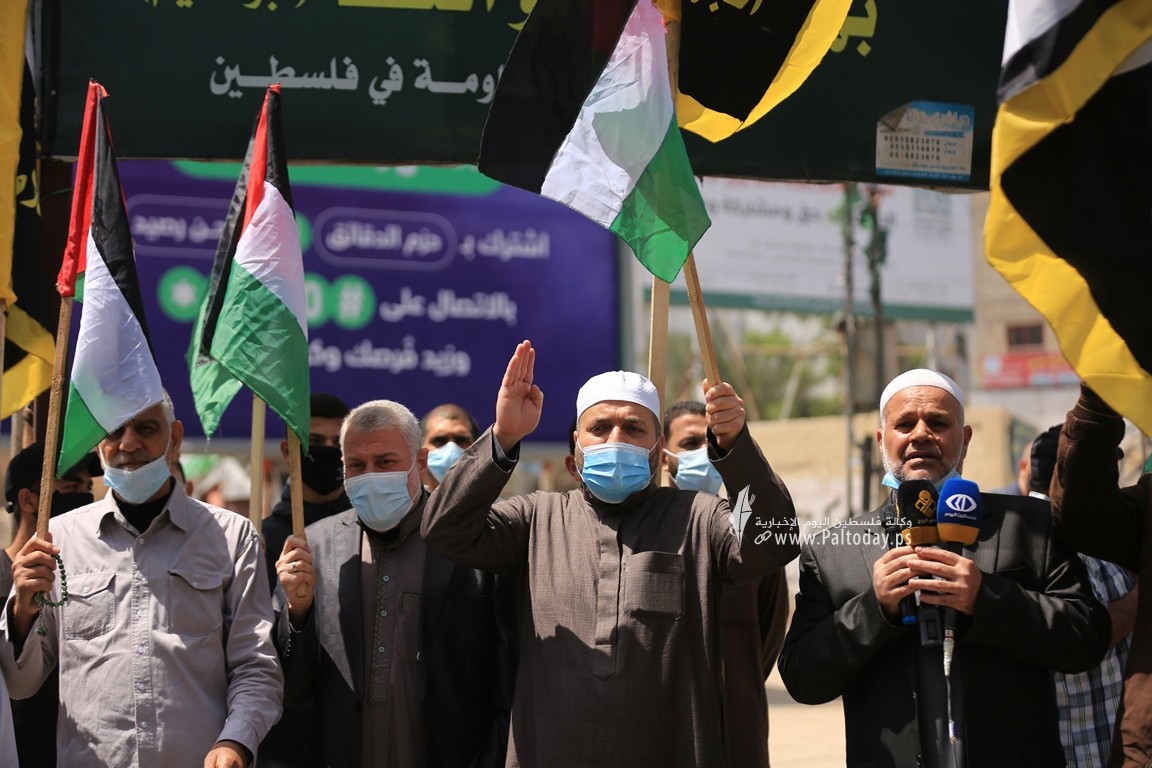 الجهاد الإسلامي في غزة تنظم وقفة اسنادية للمرابطين في المسجد الأقصى (18).JPG