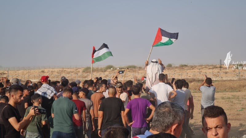 مظاهرات على حدود غزة.jpg