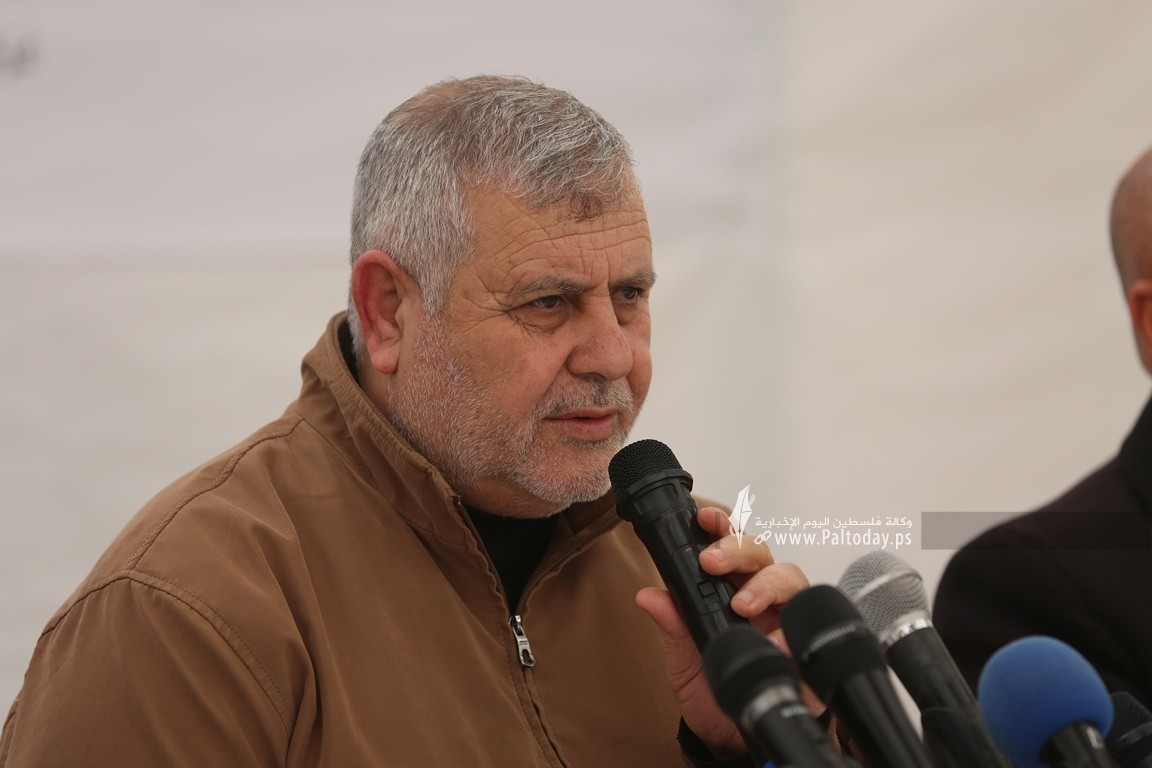  الجهاد الإسلامي تعقد مؤتمراً صحفياً حول محاولة اغتيال القيادي خضر عدنان في قطاع غزة (25).JPG