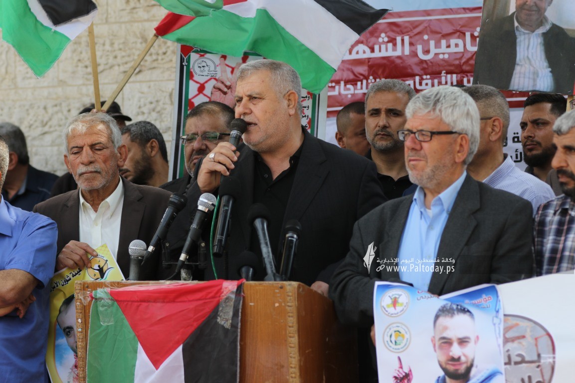 خالد البطش خلال اعتصام اهالى الاسرى (5).jpeg