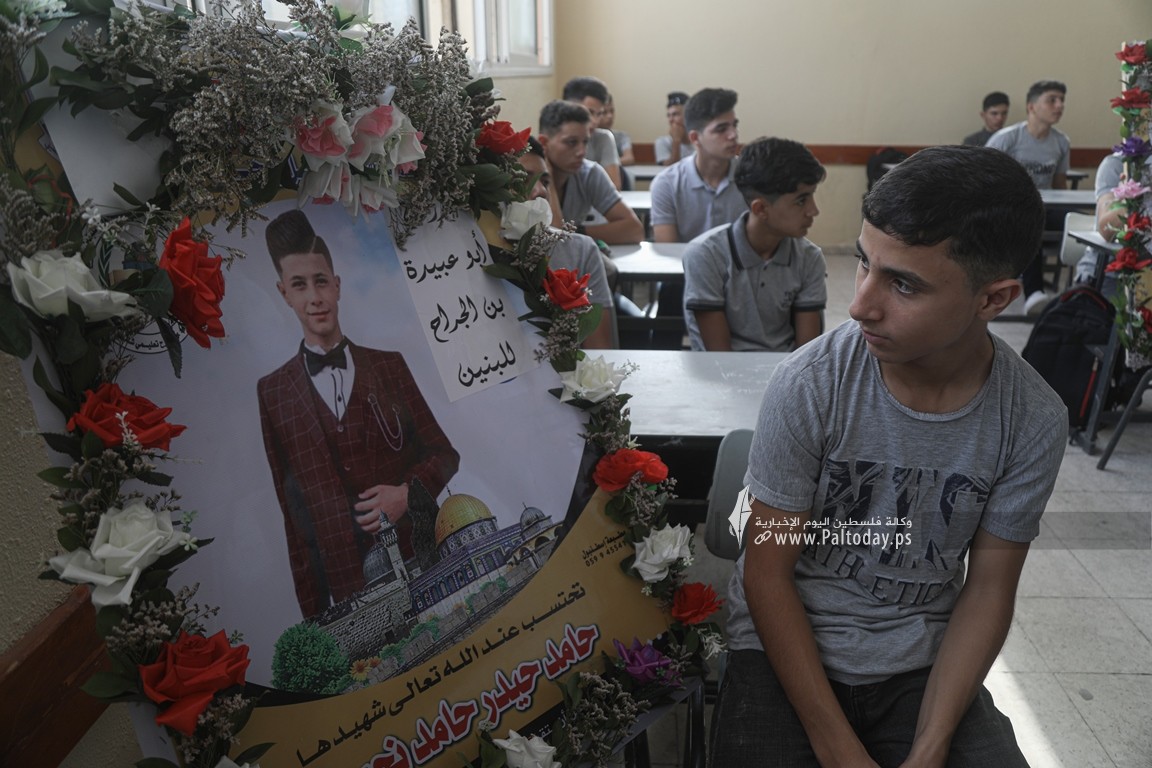  مدرسة أبو عبيدة الثانية في بيت لاهيا شمال قطاع غزة تستقبل عامها الدراسي ال (5).JPG