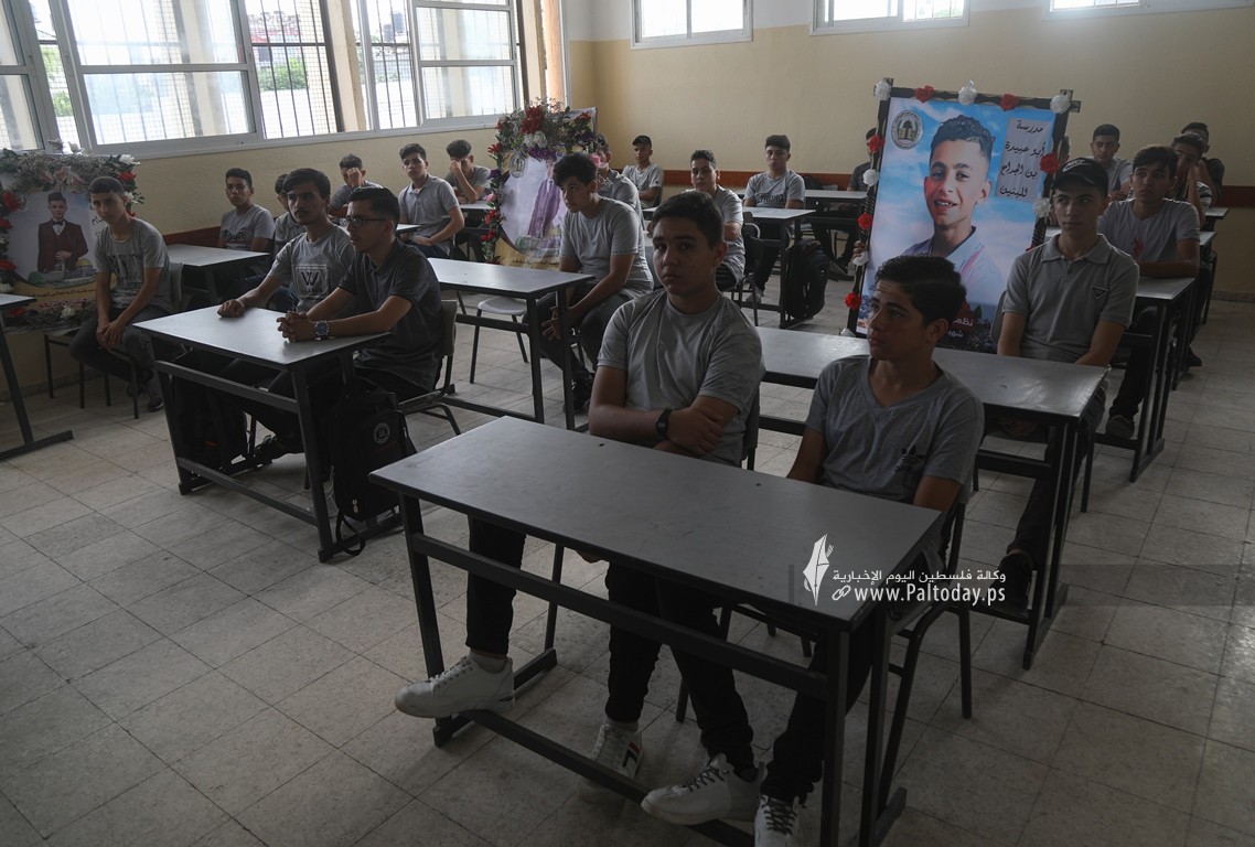  مدرسة أبو عبيدة الثانية في بيت لاهيا شمال قطاع غزة تستقبل عامها الدراسي ال (4).JPG