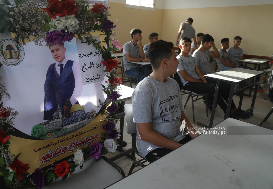  مدرسة أبو عبيدة الثانية في بيت لاهيا شمال قطاع غزة تستقبل عامها الدراسي ال (1).JPG