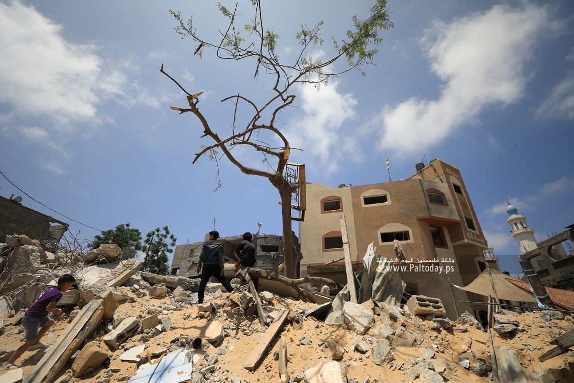 منزل عائلة بنات في بيت لاهيا شمال قطاع غزة خلال معركة ثأر الأحرار (6).JPG