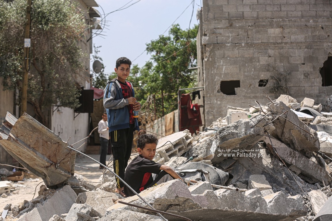 منزل عائلة بنات في بيت لاهيا شمال قطاع غزة خلال معركة ثأر الأحرار (16).JPG