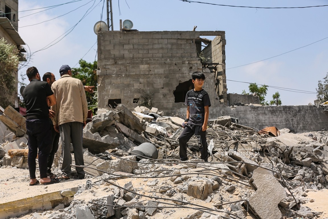 منزل عائلة بنات في بيت لاهيا شمال قطاع غزة خلال معركة ثأر الأحرار (11).JPG