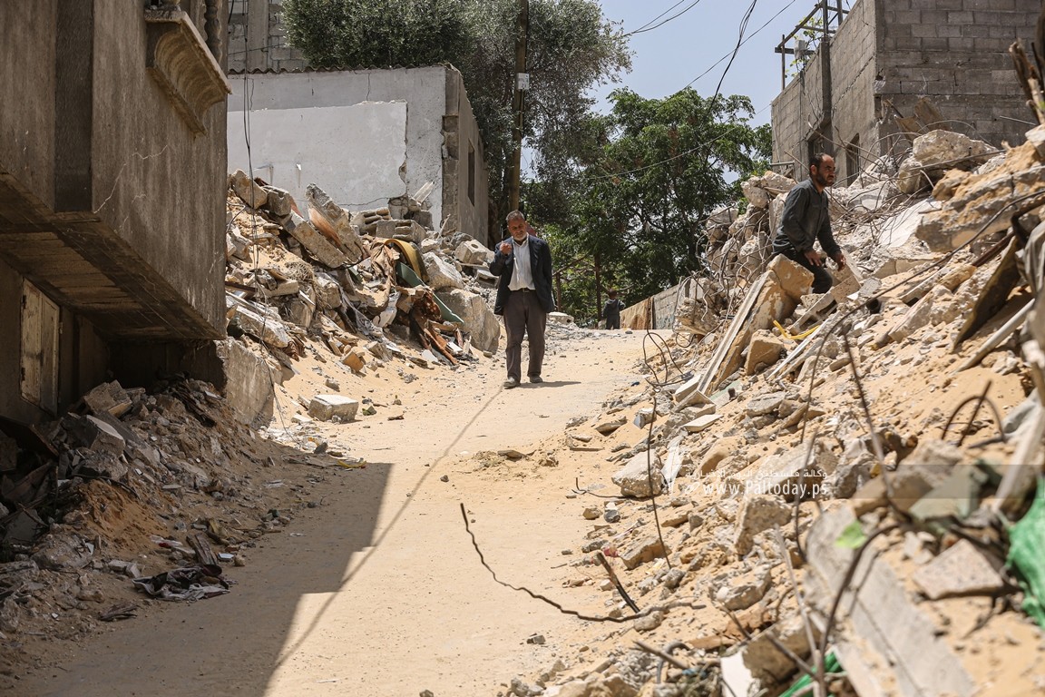 منزل عائلة بنات في بيت لاهيا شمال قطاع غزة خلال معركة ثأر الأحرار (19).JPG