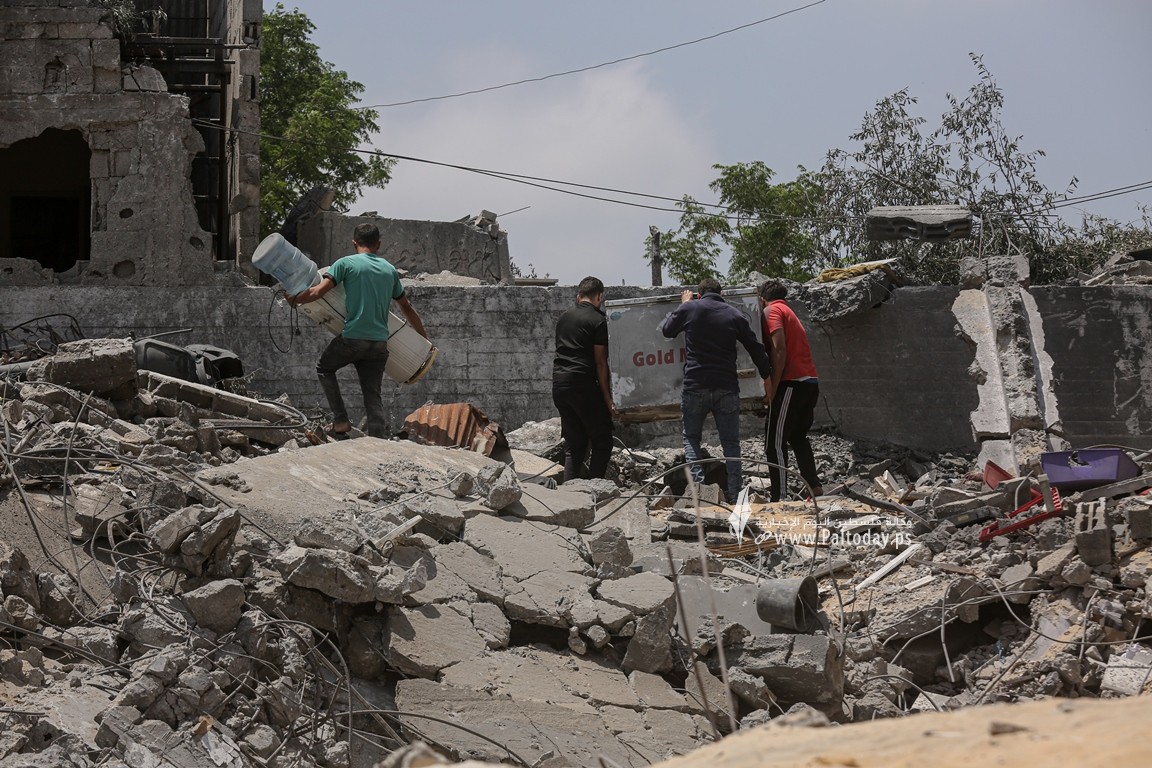 منزل عائلة بنات في بيت لاهيا شمال قطاع غزة خلال معركة ثأر الأحرار (15).JPG