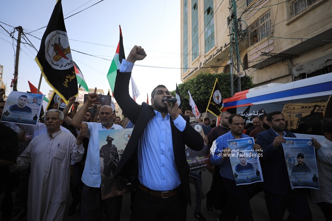مسيرة حاشدة لحركة الجهاد الاسلامي في غزة نصرة لجنين (6).JPG