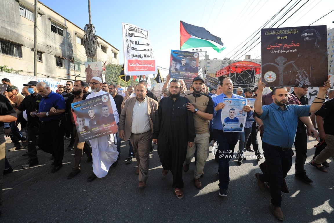 مسيرة حاشدة لحركة الجهاد الاسلامي في غزة نصرة لجنين (8).JPG