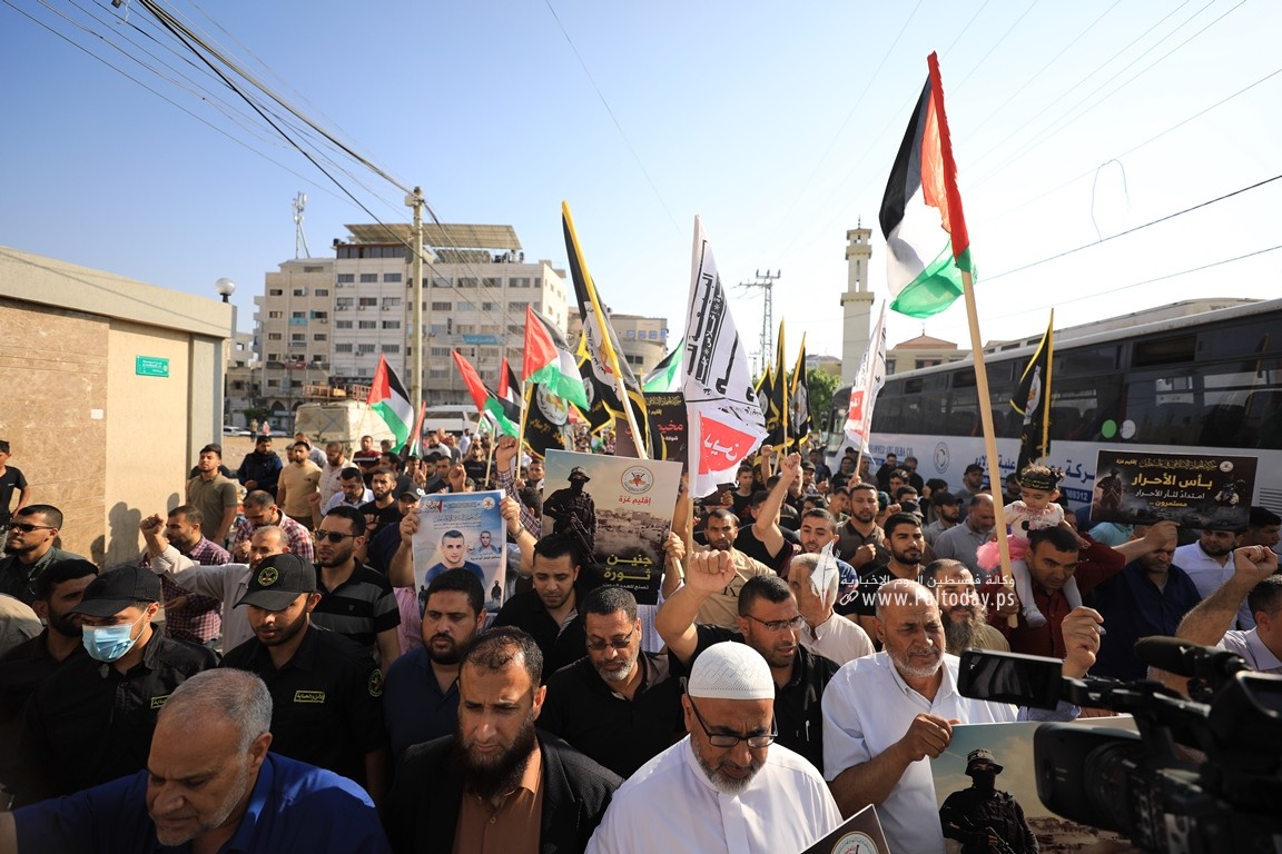 مسيرة حاشدة لحركة الجهاد الاسلامي في غزة نصرة لجنين (4).JPG
