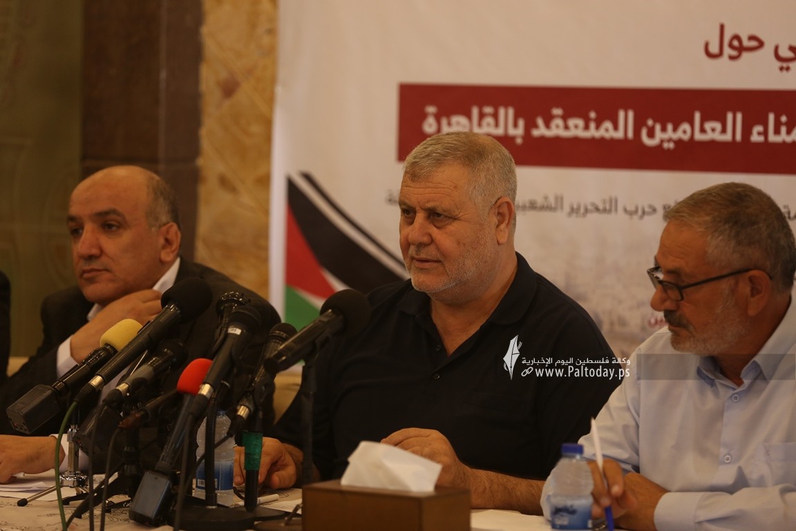 الفصائل الفلسطينية المقاطعة لاجتماع الأمناء العامين تعقد مؤتمراً صحفياً في غزة (11).JPG