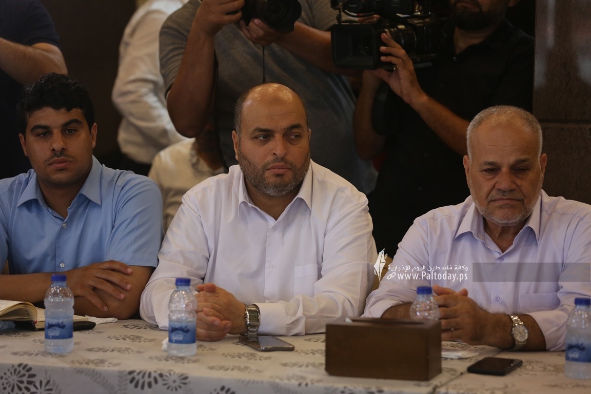 الفصائل الفلسطينية المقاطعة لاجتماع الأمناء العامين تعقد مؤتمراً صحفياً في غزة (16).JPG