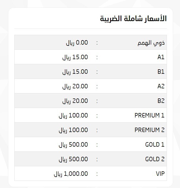 أسعار تذاكر مواجهة الأهلي المصري واتحاد الجزائر في كأس السوبر
