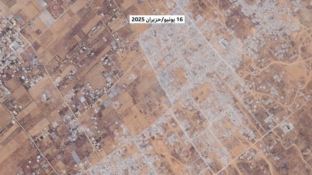 صورة جوية جديدة لحجم الدمار في خانيونس